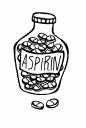 Bottle of aspirin
