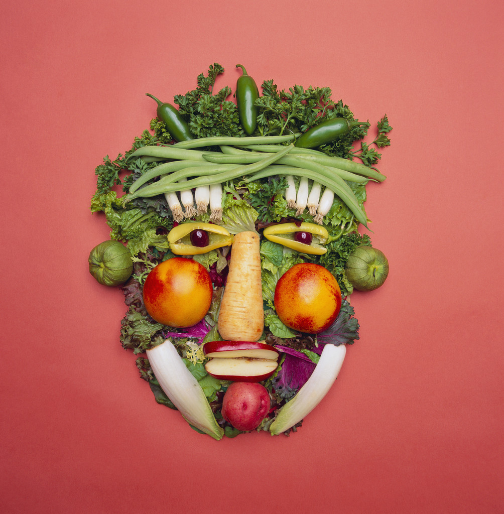 Head made of vegetables