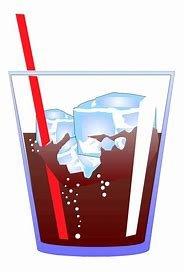 Soda with straw in glass