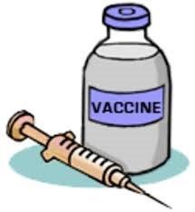 Bottle with the label vaccine